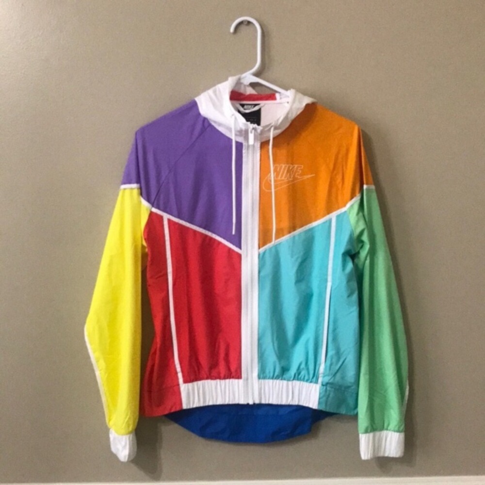 Nike Rainbow Colorblock Windbreaker Running Jacket